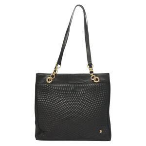 Bally Leather Tote Bag Black